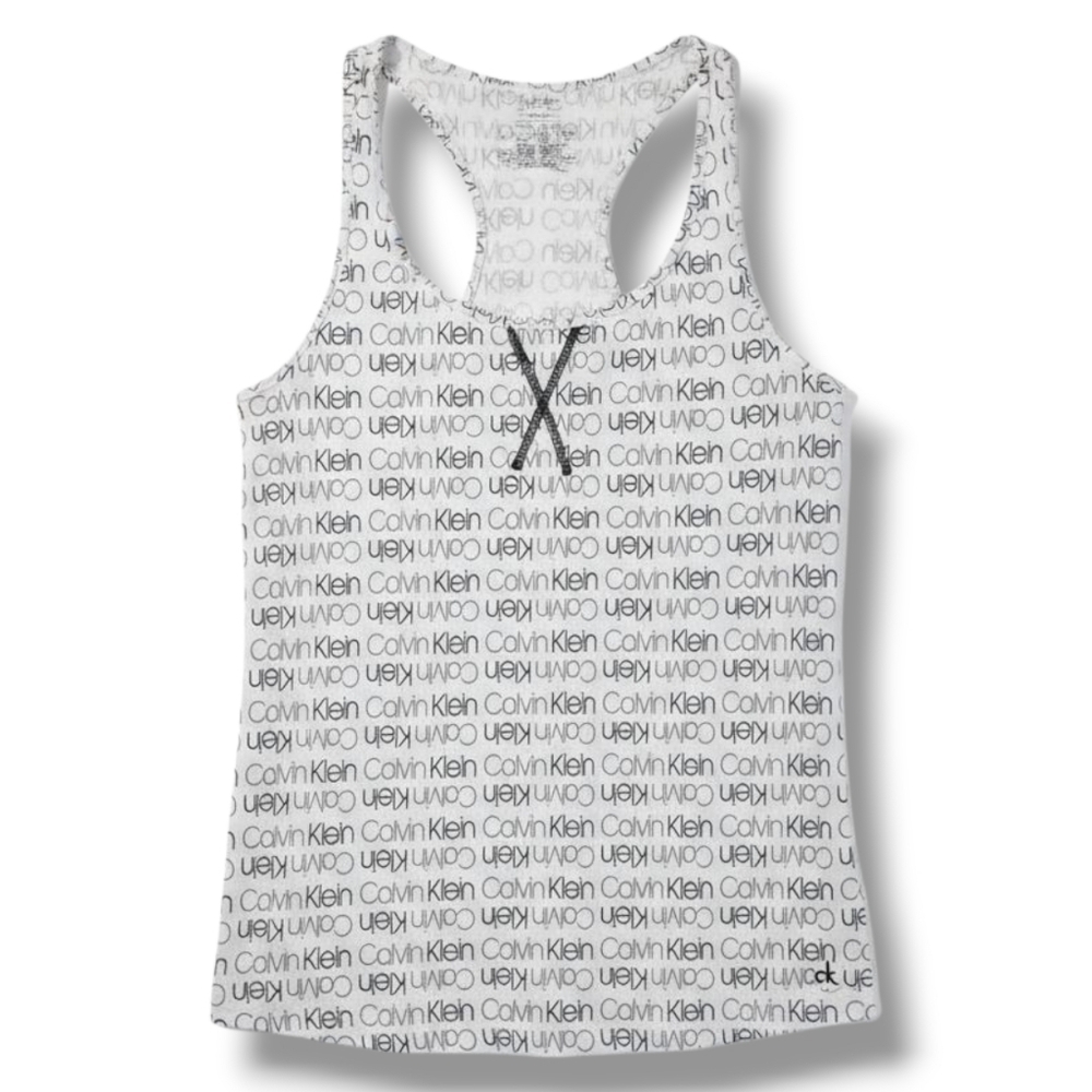 CK Calvin Klein Women’s Pajama Logo Print Lounge Sleep Tank – Size Small